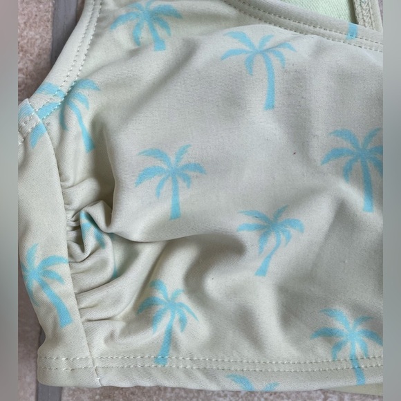 Stoney Clover Lane Lime Green Palm Tree Bikini Top + Scoop Bottom #4812; size M - Picture 6 of 10